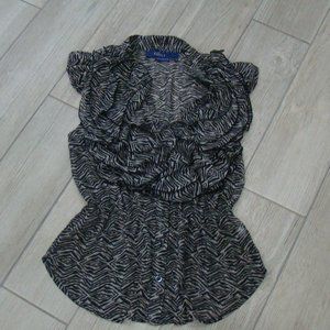 Miley Cyrus Max Cap Sleeve Blouse - size Large